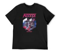Accept Metal Heart T-Shirt Black Mens Tee Unisex Shirt S