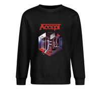 Accept Metal Heart UDO Sweat-shirt Homme Unisexe Cadeau Fan Col Ras du Cou Sweat-shirt Manches Longues Noir, Noir , M