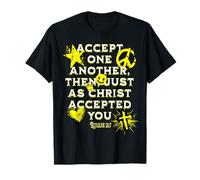 Accept One Another Boys Cool Christian Faith Bible Écriture T-Shirt