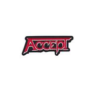 Accept Red Silver Heavy Metal Écusson Patch en fer brodé sur accessoire