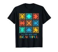 Acceptation de sensibilisation à l'autisme Tous les cerveaux sont belles femmes T-Shirt