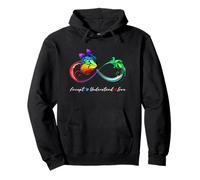 Accepter, Comprendre, Aimer, autisme, Papillon et Symbole de l'infini Sweat à Capuche