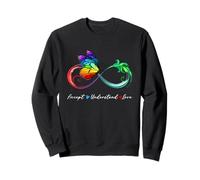 Accepter, Comprendre, Aimer, autisme, Papillon et Symbole de l'infini Sweatshirt