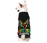 Accepter Comprendre Aimer Sensibilisation à l'Autisme Puzzle Petits Animaux de Compagnie Sweat à Capuche Sweat-Shirts Pull pour Chien Vêtements d'hiver pour Animaux de Compagnie XX-Large