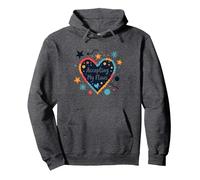 Accepter Mes défauts : cœur d'amour Personnel inspirant Sweat à Capuche, Unisexe pour Adultes, Chiné Foncé, XL