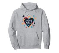 Accepter Mes défauts : cœur d'amour Personnel inspirant Sweat à Capuche, Unisexe pour Adultes, Gris Chiné, M
