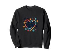 Accepter Mes défauts : cœur d'amour Personnel inspirant Sweatshirt, Unisexe pour Adultes, Noir, XL