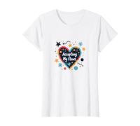Accepter Mes défauts : cœur d'amour Personnel inspirant T-Shirt, Femme, Blanc, XS