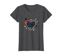 Accepter Mes défauts : cœur d'amour Personnel inspirant T-Shirt, Femme, Chiné Foncé, XS