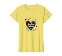 Accepter Mes défauts : cœur d'amour Personnel inspirant T-Shirt, Femme, Citron, XS
