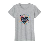 Accepter Mes défauts : cœur d'amour Personnel inspirant T-Shirt, Femme, Gris Chiné, XS