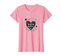 Accepter Mes défauts : cœur d'amour Personnel inspirant T-Shirt, Femme, Rose, XS