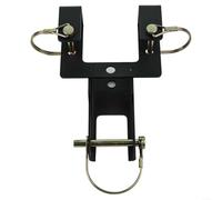 Accepteur à crochet pour poubelles roulantes - En acier au carbone robuste - Revêtement noir mat - Compatibilité universelle avec les équipements de jardin et de remorque