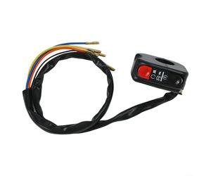 Accès facile pour contrôler votre conduite avec ce dispositif de commutation de moto pratique monté sur le guidon droit doté d'une configuration à deux boutons