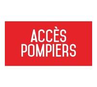 Accès pompiers - Autocollant vinyl waterproof - L.200 x H.100 mm