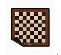 Wilson Jeux - Tapis D'échec Souple en Néoprène - Tapis D'échec Impression Imitation Bois Lettré et Chiffré - Tapis D'échec Souple Anti-dérapant - Idéal Grandes Pièces Jusqu' à Taille 5