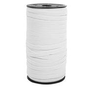 Accesorio de costura con banda elástica de 8 mm y 100 yardas, banda elástica elástica, accesorio de costura elástico, cordón elástico artesanal de punto plano para cinturones, (Blanche)