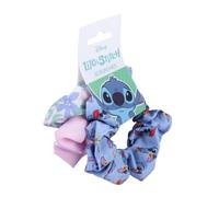 ACCESORIOS PELO COLETERO DE TELA 3 PIEZAS STITCH LIGHT PINK