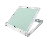 Access Panel Aluminium Epais, Porte d'Accès Plaque de Plâtre 300x300mm, Durable et Renforcé pour Bureau et Hôtel - Conception Cachee, Interface Ventilation Polyvalente (300x30 0mm/11,8x11,8 pouces)