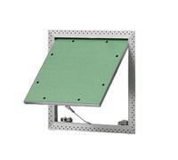 Access Panel Placo avec Bouton-Poussoir et Câble de Sécurité, Porte d'Accès Plafond et Mur en Plaque de Plâtre Ignifuge et Cadre Aluminium(24x40in/61x102cm)