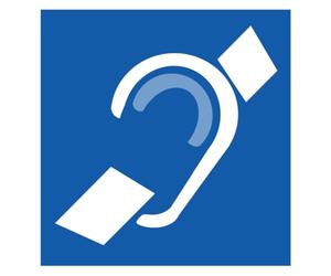 accessibilité handicap mal entendant - 10cm - Autocollant/Sticker