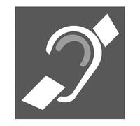 Accessibilité Handicap Mal Entendant Gris - 15cm - Sticker/Autocollant