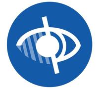 Accessibilité Handicap Malvoyant Rond - 20cm - Sticker/Autocollant