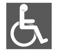 Accessibilité Handicap Moteur Gris - 15cm - Sticker/Autocollant