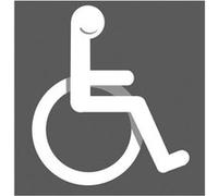 accessibilité handicap moteur gris - 20cm - Sticker/autocollant