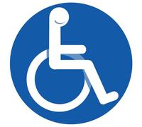 Accessibilité Handicap Moteur Rond - 5cm - Sticker/Autocollant