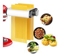 Accessoire 3 en 1 pour machine à pâtes Kitchenaid - Accessoire de cuisine 3 en 1 avec rouleau à pâte spaghetti et coupe-fettuccine - Pâtes fraîches faites maison facilement