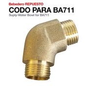 Accessoire abreuvoir coude automatique Zaldi BA711 Doré TU