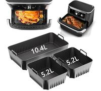 Accessoire Air Fryer, Moule Air Fryer pour Ninja Foodi Flex 10,4 L AF500EU, Moule Silicone Air Fryer pour COSORI Air Fryer 10 L Twinfry, Silicone Air Fryer Accessoires