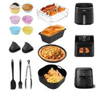 Accessoire Air Fryer pour Philips Airfryer Série 2000 6.2L, COSORI Turboblaze 5,5L/6L/6,2L, Avec Moule En Silicone pour Friteuse à Air, Racks, Moule Cake Silicone, Moule Muffin, Plaque à pizza