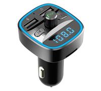 Accessoire audio - vidéo,Transmetteur FM Bluetooth 5.0 T25, chargeur double USB, prise en charge de la carte TF, - Type Black
