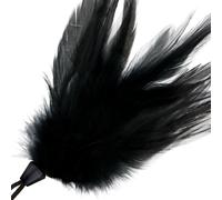 Accessoire bdsm plume bdsm stimulante noire de 17 cm
