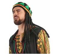 Accessoire - Bonnet rasta velours avec dreadlocks adulte