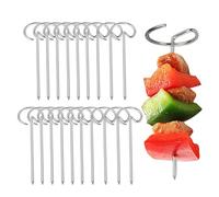 Accessoire Brochettes Pour Friteuse À Air - 20 Pièces Accessoire Suspendable À Grande Ouverture - Brochettes Barbecue En Acier Inoxydable | Légumes Viandes Fruits Pâtes Pour Maison Intérieur Extérieur