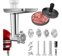 Accessoire broyeur - KitchenAid - Métal - 3 tubes - 4 disques - Presse à burger