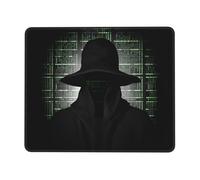 Accessoire Bureau Hacker du Côté Obscur du Chapeau Noir Moderne Mouse Pad Durables Mousepad pour Ordinateur Gaming Travail 25X30Cm