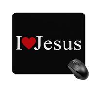 Accessoire Bureau J'aime Jésus Lavable Mouse Pad Durables Mousepad pour Clavier Bureau Gamer 25X30Cm