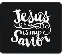 Accessoire Bureau Jésus Est Mon Sauveur Étanche Tapis De Souris Résistant À Usure Gamer Mouse Pad pour Maison Clavier Pc 25X30Cm