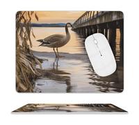 Accessoire Bureau Oie Sauvage Près du Pont Durable Mouse Pad Résistant À Usure Tapis De Souris pour Gamer Pc Maison 25X30Cm