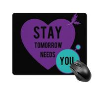 Accessoire Bureau Reste Demain A Besoin De Toi, Cœur Inspirant Résistant À Usure Mousepad Moderne Tapis De Souris Gaming pour Maison Ordinateur Pc 25X30Cm