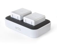 Arlo Station de Charge Double, Recharge 15% Plus Rapide, Blanc, Compatible Avec Arlo Pro 3, Pro 4 (+XL), Pro 5, Ultra 2 (+XL), Go 2 - Accessoire Certifie Arlo, VMA5400C