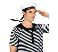 Accessoire - Chapeau marin ruban noir adulte