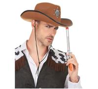 Accessoire - Chapeau Sherif marron adulte
