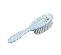 Accessoire Cheveux - Brosse Bébé Poils Nylon Bleu dessin Cigogne - 15 x 4 cm
