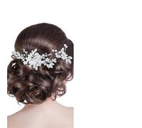 Accessoire Cheveux Mariage 5PCS Flower Hairpin Bridal Wedding Handmade Pearl Crystal Hair Comb Side Rhinestone Combination Headdresses(Gold)