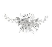 Accessoire Cheveux Mariage White Soft Ceramic Flower Women's Hair Comb Pearl Rhinestone Daily Clip Wedding Party Bridal Jewelry Headdress(Color 2)